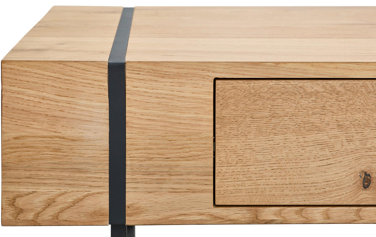 DOHÁNYZÓASZTAL fa, fém, faalapú anyag 110/70/40 cm   - natúr/fekete, Design, faalapú anyag/fa (110/70/40cm) - MID.YOU