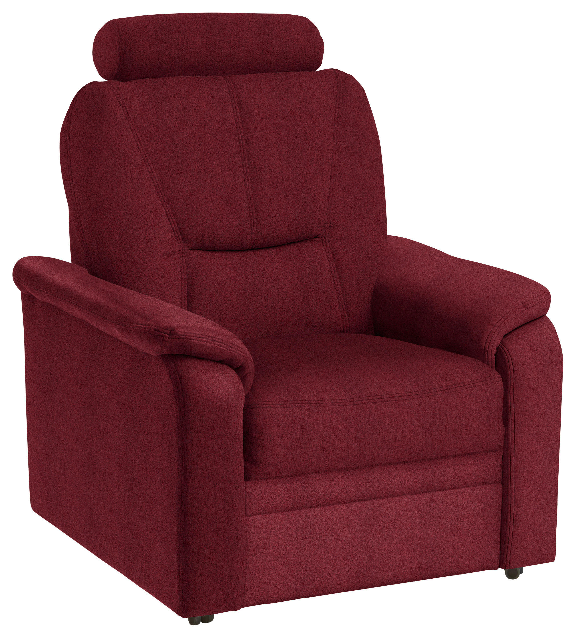 FERNSEHSESSEL Chenille Rot  - Rot/Schwarz, Konventionell, Kunststoff/Textil (90/96/89cm) - Beldomo Comfort