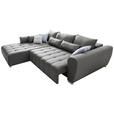ECKSOFA in Webstoff Hellgrau  218/304 cm  - Silberfarben/Hellgrau, MODERN, Kunststoff/Textil (218/304cm) - Carryhome