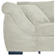 ECKSOFA in Cord Creme  - Creme/Schwarz, KONVENTIONELL, Textil/Metall (258/168cm) - Carryhome
