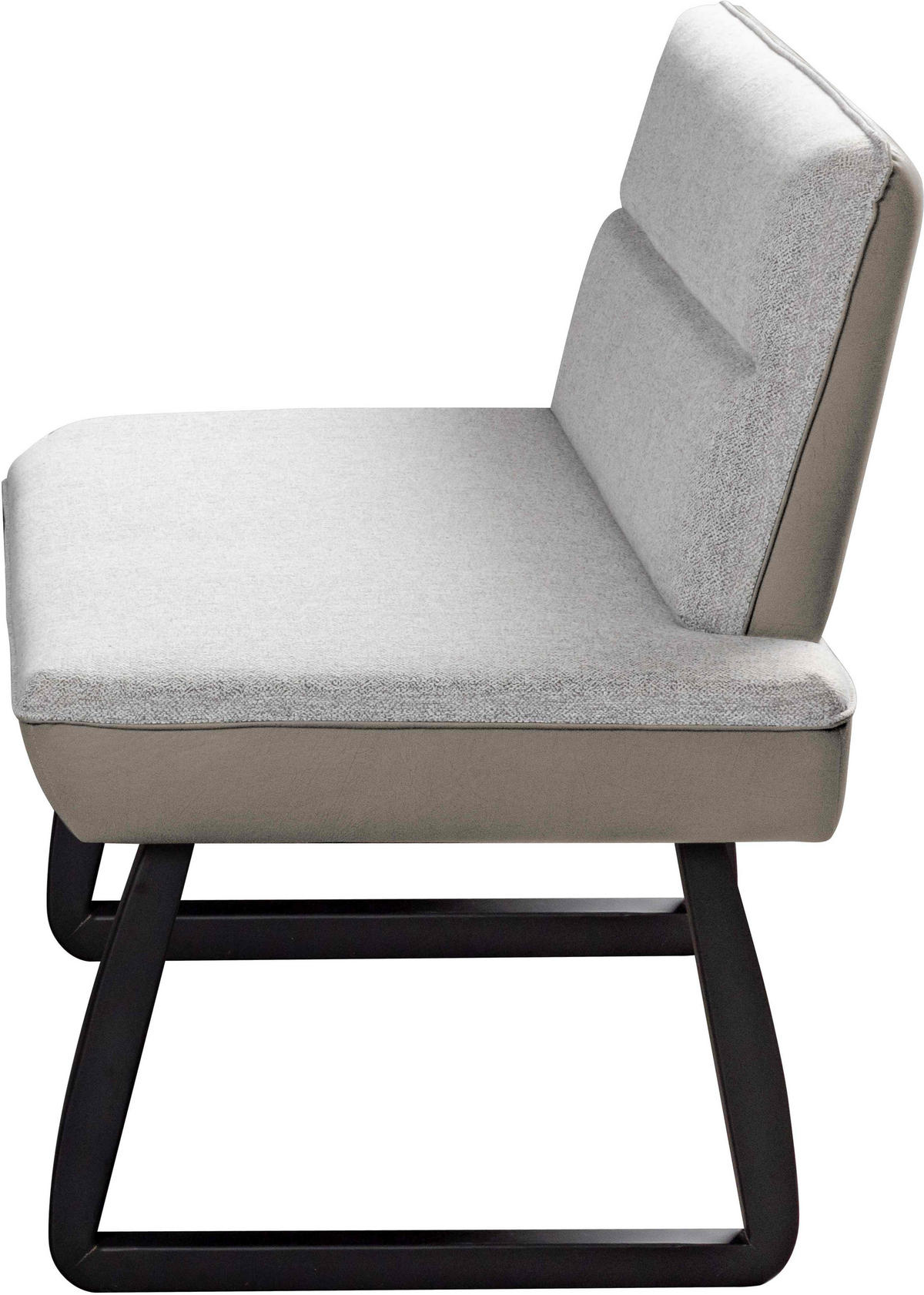 SITZBANK 150/88/60 cm Webstoff Beige, Hellgrau Buche vollmassiv  - Beige/Hellgrau, KONVENTIONELL, Holz/Textil (150/88/60cm) - Novel