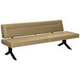 SITZBANK 220/87/70-86 cm  in Olivgrün  - Schwarz/Olivgrün, KONVENTIONELL, Textil/Metall (220/87/70-86cm) - Moderano