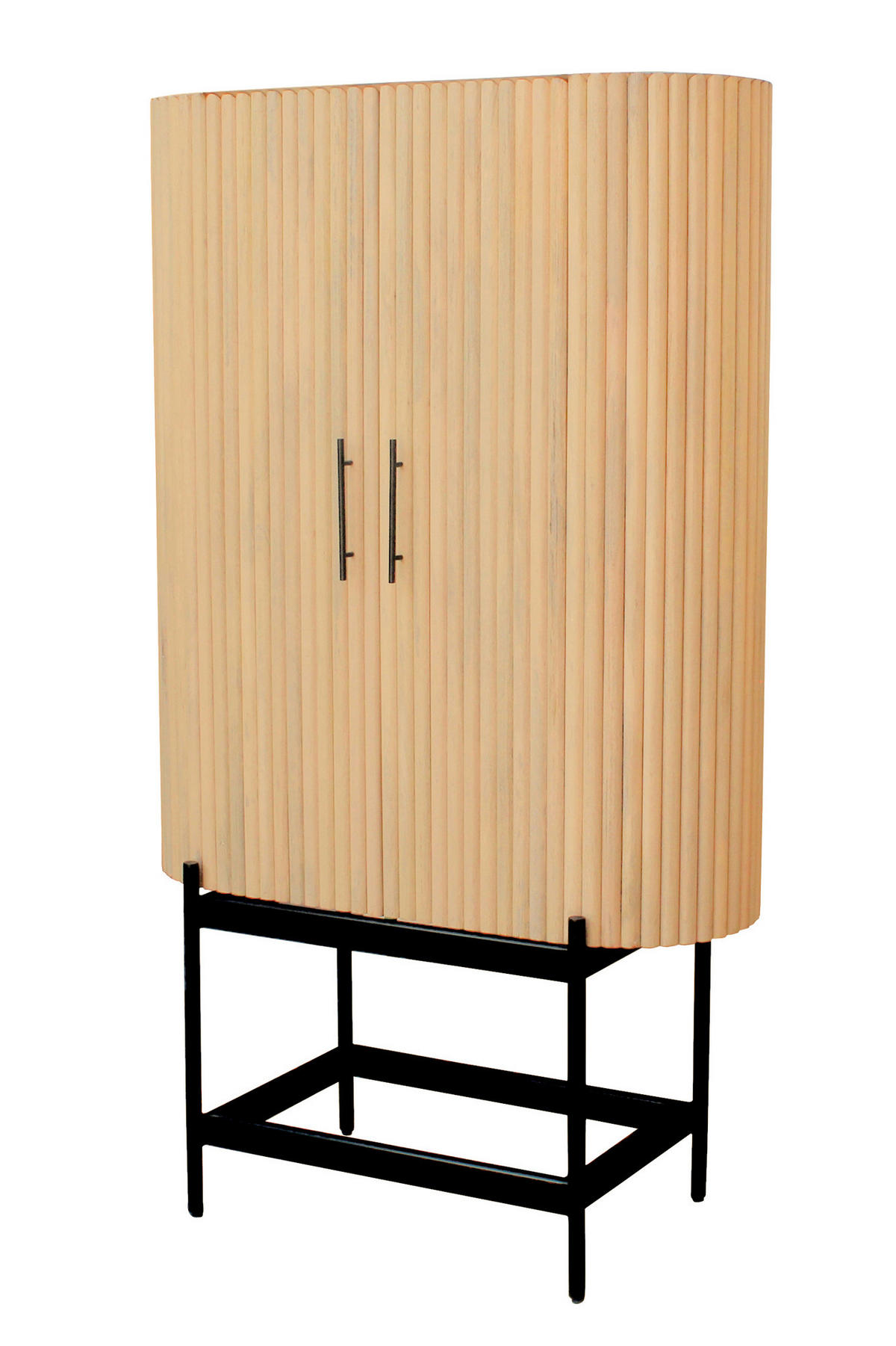 GARDEROBENSCHRANK  in 100/172/40 cm  - Schwarz/Naturfarben, Design, Holz/Metall (100/172/40cm) - MID.YOU