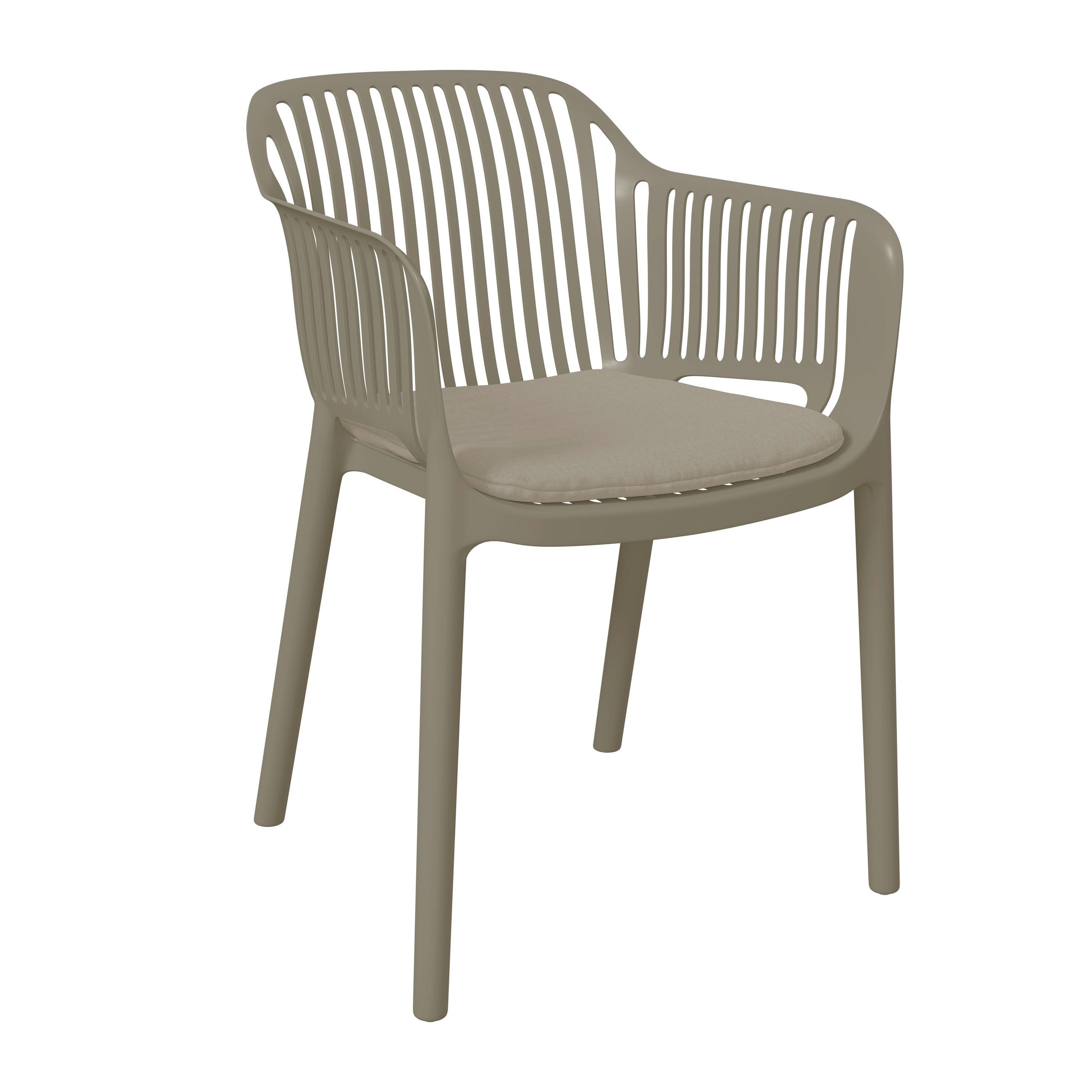 STAPELSESSEL in Kunststoff, Textil Beige  - Beige, Basics, Kunststoff/Textil (55/80/60cm) - Ambia Garden