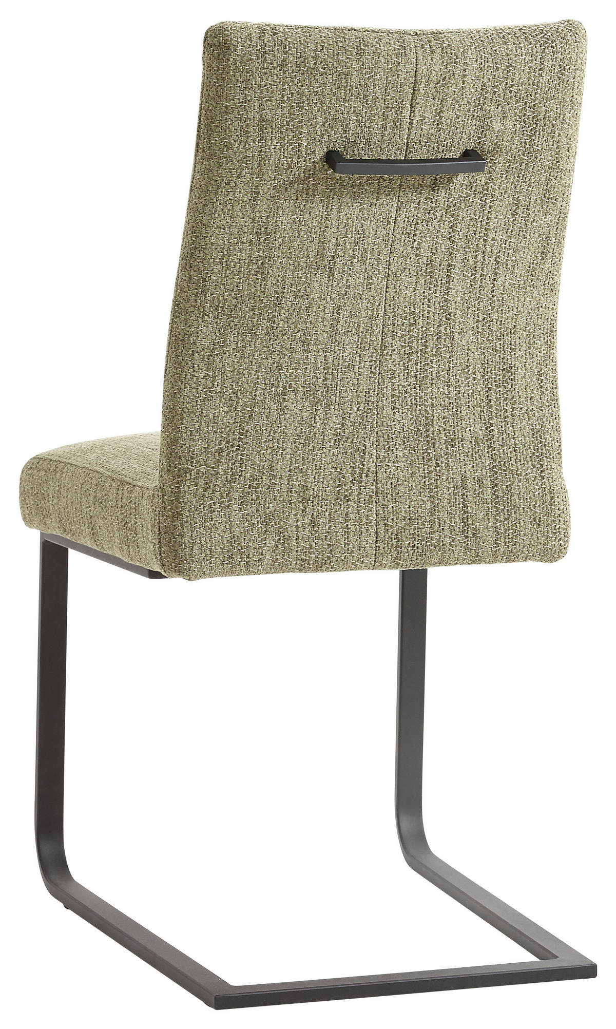 SCHWINGSTUHL  in Stahl Chenille  - Schwarz/Hellgrün, Design, Textil/Metall (47/93/58cm) - Dieter Knoll