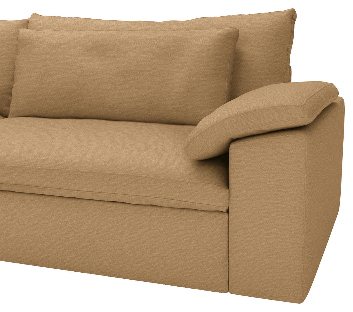 ECKSOFA  Chenille Cognac  - Cognac/Schwarz, Modern, Kunststoff/Textil (198/306cm) - Carryhome