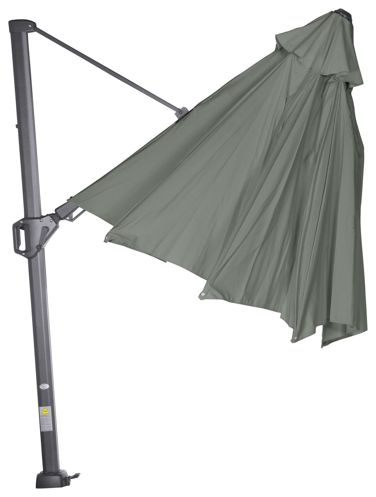 AMPELSCHIRM 350 cm  - Anthrazit/Olivgrün, KONVENTIONELL, Textil/Metall (350/350cm) - Siena Garden