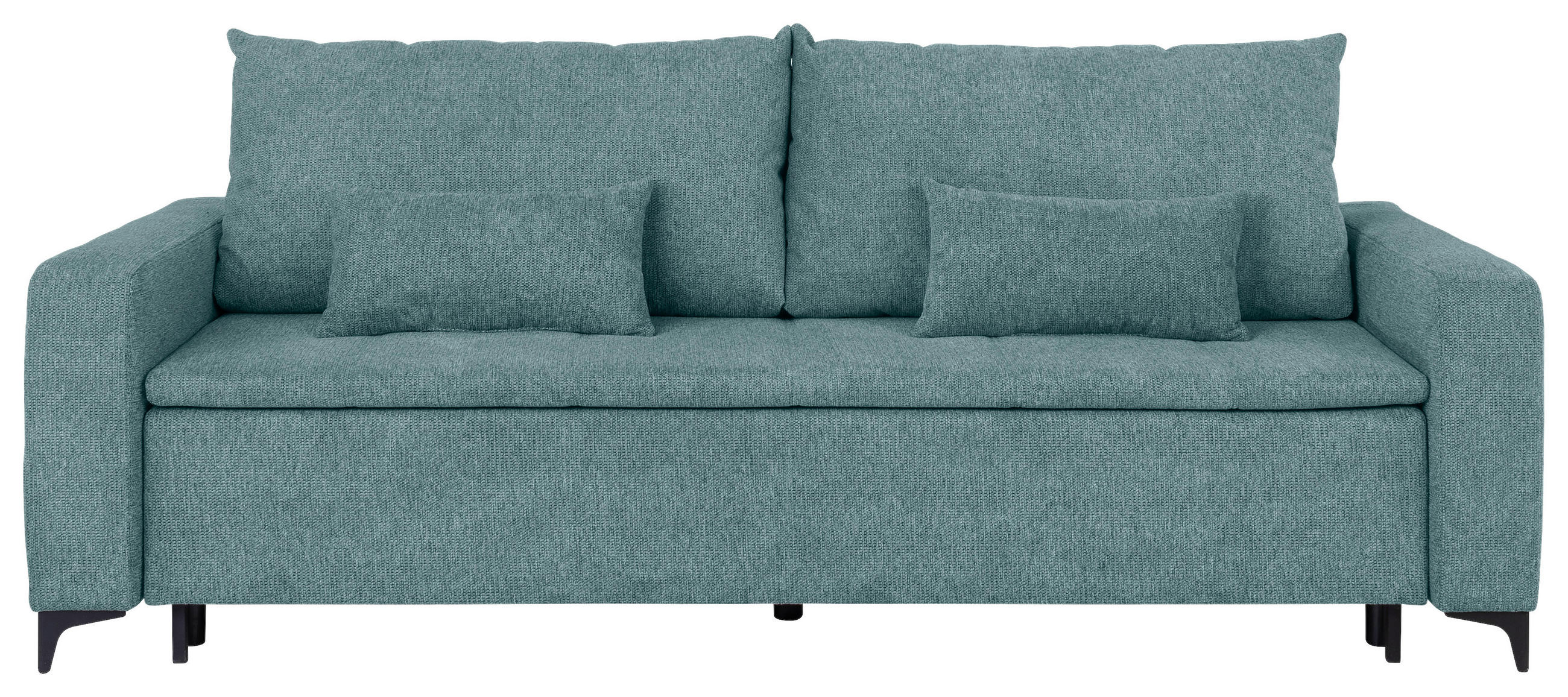 SOFA Mintgrün  - Schwarz/Mintgrün, KONVENTIONELL, Holz/Textil (230/90/100cm) - MID.YOU