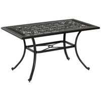 GARTENTISCH Metall Schwarz rechteckig  - Schwarz, KONVENTIONELL, Metall (140/80/73cm) - Gardenson