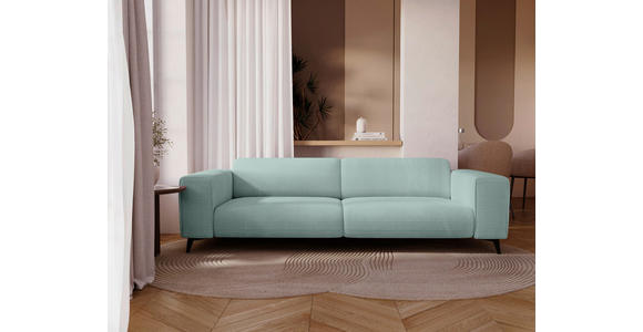 3-SITZER-SOFA Cord Salbeigrün  - Salbeigrün/Schwarz, KONVENTIONELL, Textil/Metall (237/75/104cm) - Carryhome