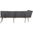ECKBANK 165/225 cm in Anthrazit - Anthrazit/Schwarz, Design, Textil/Metall (165/225cm) - Moderano