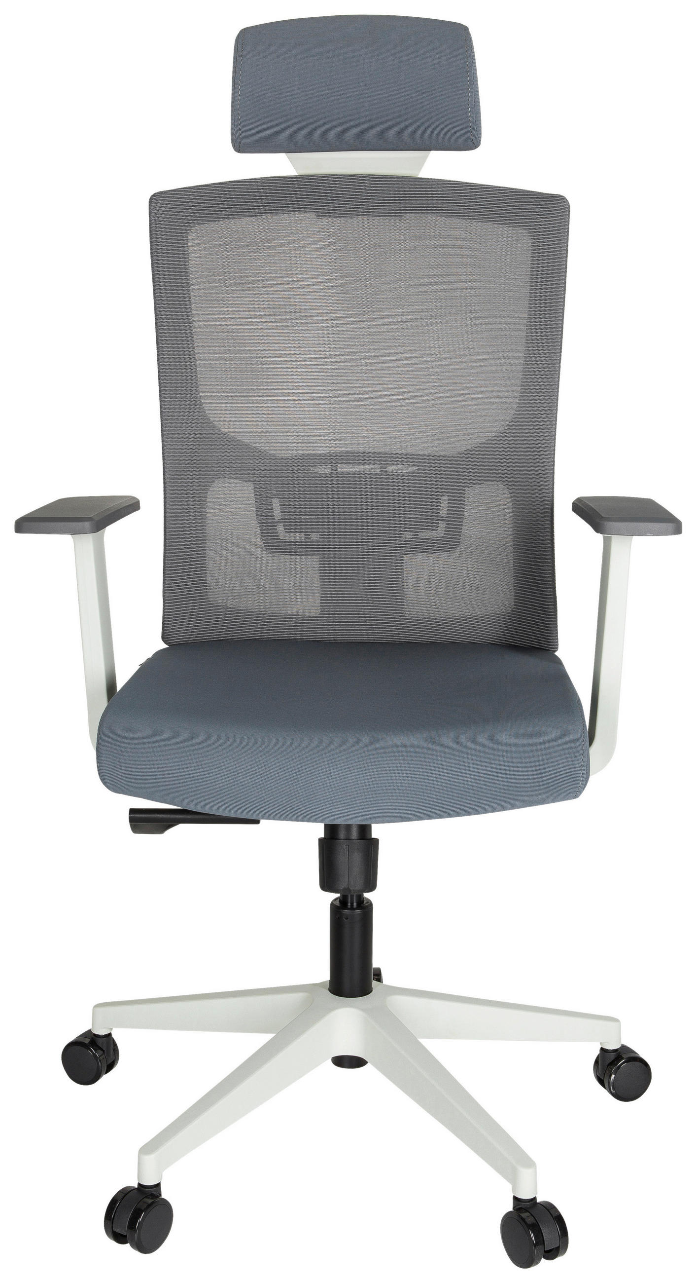 SNURRSTOL  i nätklädsel, flatväv grå, vit  - vit/grå, Modern, textil/plast (70/135/58cm) - MID.YOU