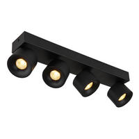 LED ZÁŘIČ, 45,5/7,2/12 cm - černá/průhledné, Design, kov/plast (45,5/7,2/12cm) - Globo