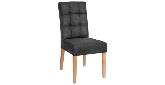 STUHL in Webstoff Holz, Textil - Eichefarben/Anthrazit, KONVENTIONELL, Holz/Textil (48/95/61cm) - Carryhome