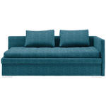 LIEGE in Webstoff Petrol  - Chromfarben/Petrol, KONVENTIONELL, Kunststoff/Textil (217/85/104cm) - Venda