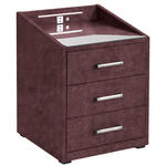 NACHTSCHRANK 47/61/46 cm  - Silberfarben/Aubergine, Basics, Holzwerkstoff/Kunststoff (47/61/46cm) - Esposa