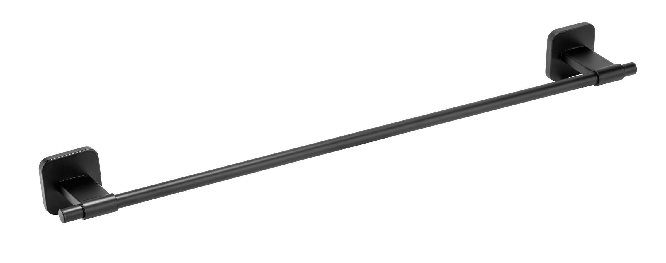 HANDTUCHSTANGE Schwarz  - Schwarz, KONVENTIONELL, Metall (5,5/7,5/60,5cm) - Wenko
