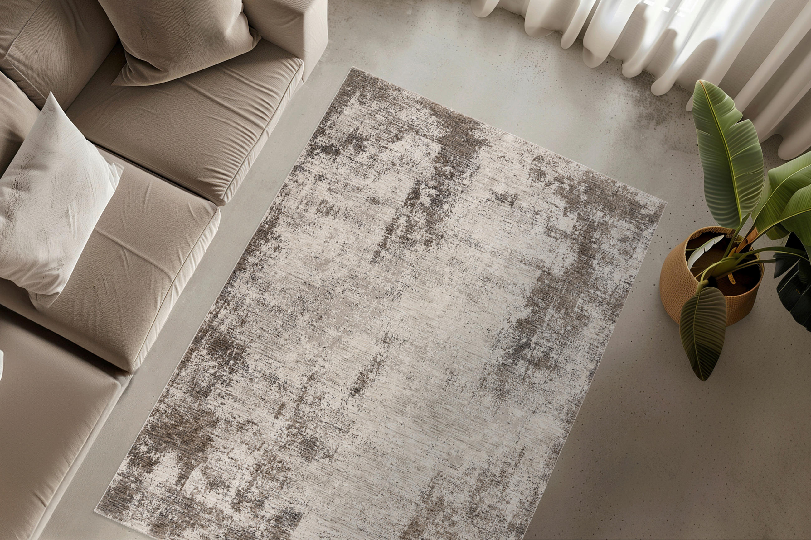 WEBTEPPICH 80/150 cm Taupe - Taupe, Design, Textil (80/150cm) - Obsession