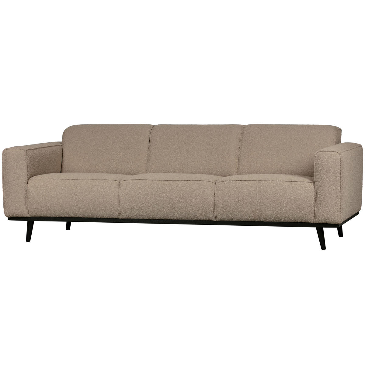 3-SITZER-SOFA Statement Bouclé Beige  - Beige, Design, Holz/Textil (230/77/93cm) - Livetastic