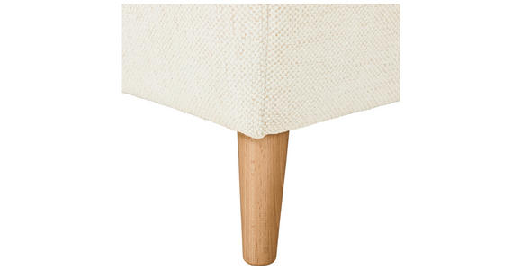 ECKSOFA  in Flachgewebe Creme  202/306 cm  - Buchefarben/Creme, KONVENTIONELL, Holz/Textil (202/306cm) - Carryhome