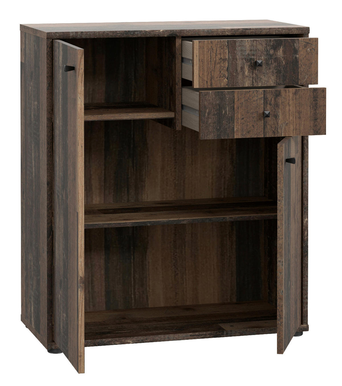 KOMMODE 73,7/85,5/34,8 cm  in Dunkelbraun, Graubraun  - Dunkelbraun/Graubraun, Design, Holzwerkstoff (73,7/85,5/34,8cm)