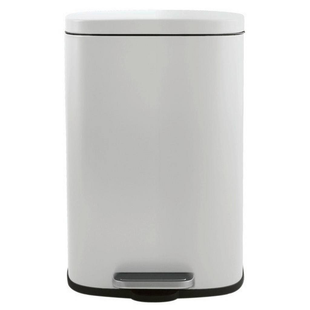 Treteimer Akira 30l Weiß Metall LxBxH: 34,3x23,5x62,9 cm