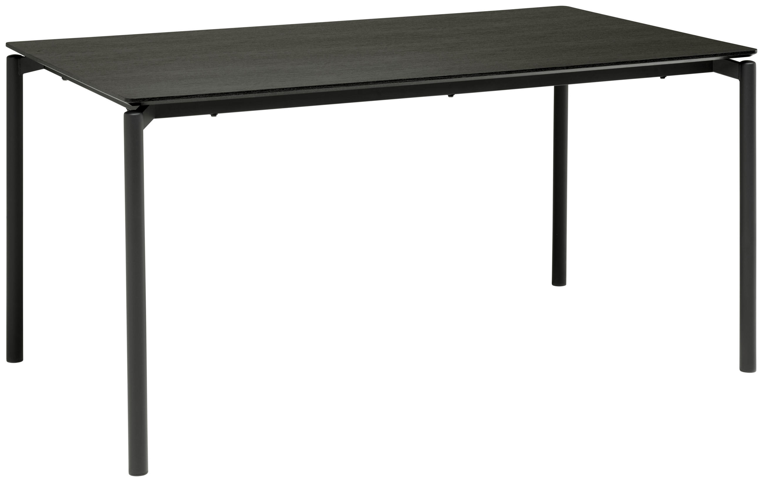 JEDÁLENSKÝ STÔL, 160/90/76 cm - čierna, Konventionell, kov/kompozitné drevo (160/90/76cm) - P & B