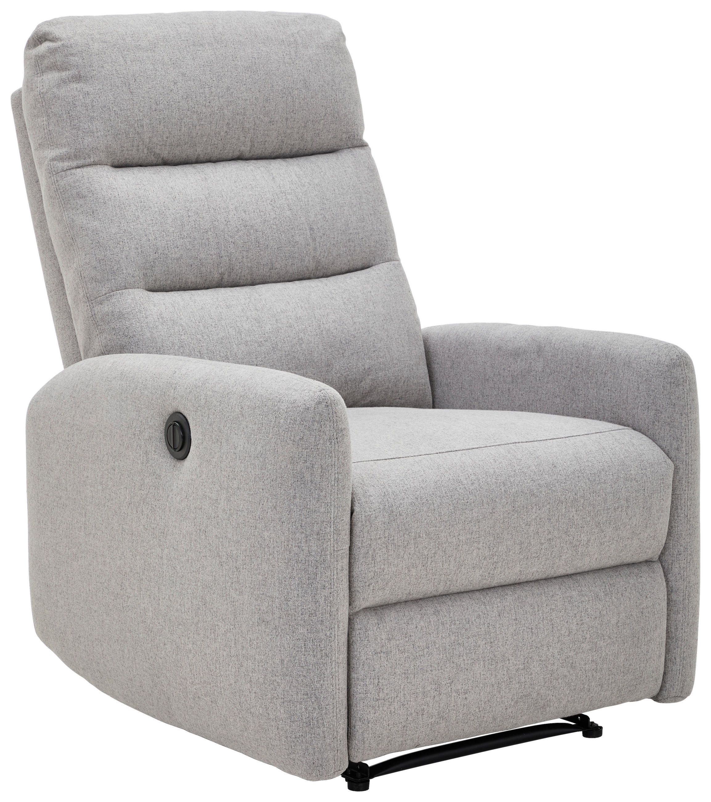 FERNSEHSESSEL  mit Webstoff Hellgrau Relaxfunktion, Liegefunktion  - Hellgrau/Schwarz, Design, Kunststoff/Textil (78/105/94cm) - Carryhome