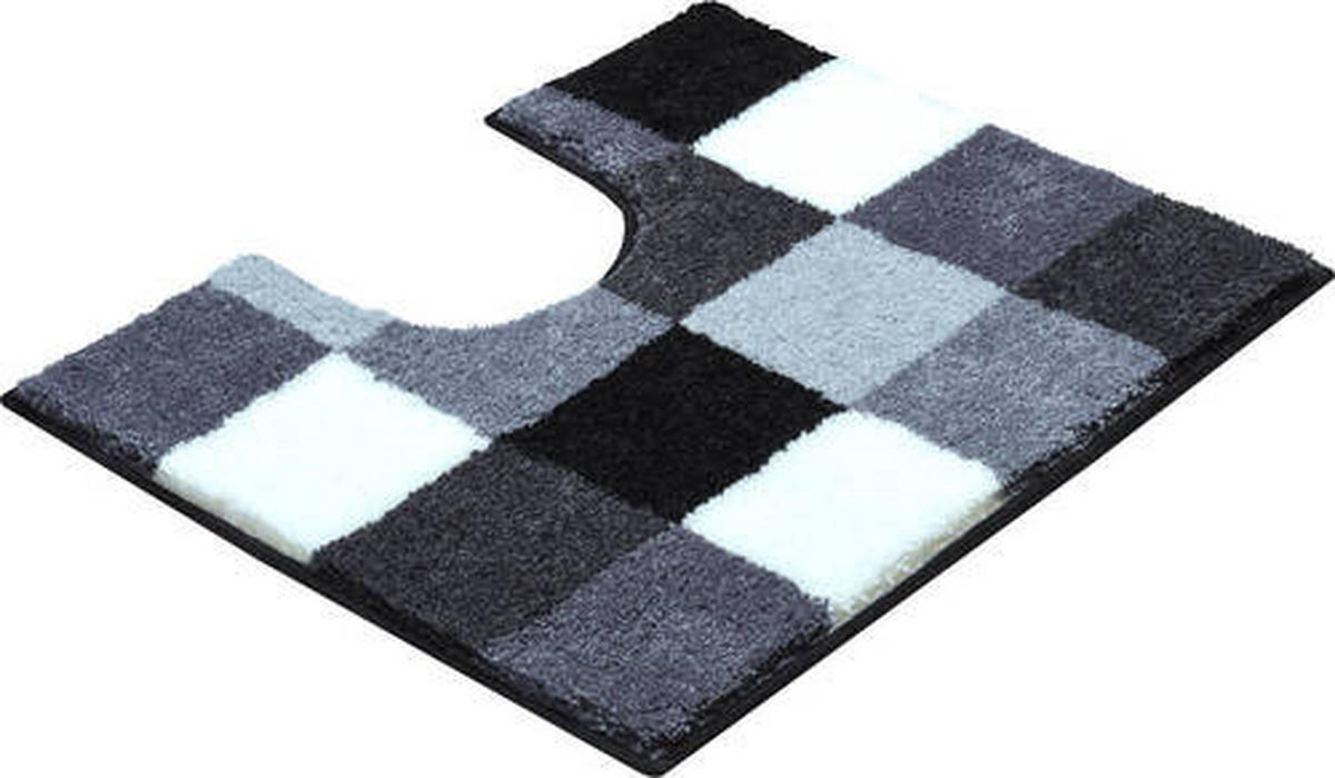 WC PREDLOŽKA, 49/60 cm - čierna/sivá, Basics, textil/plast (49/60cm) - Grund
