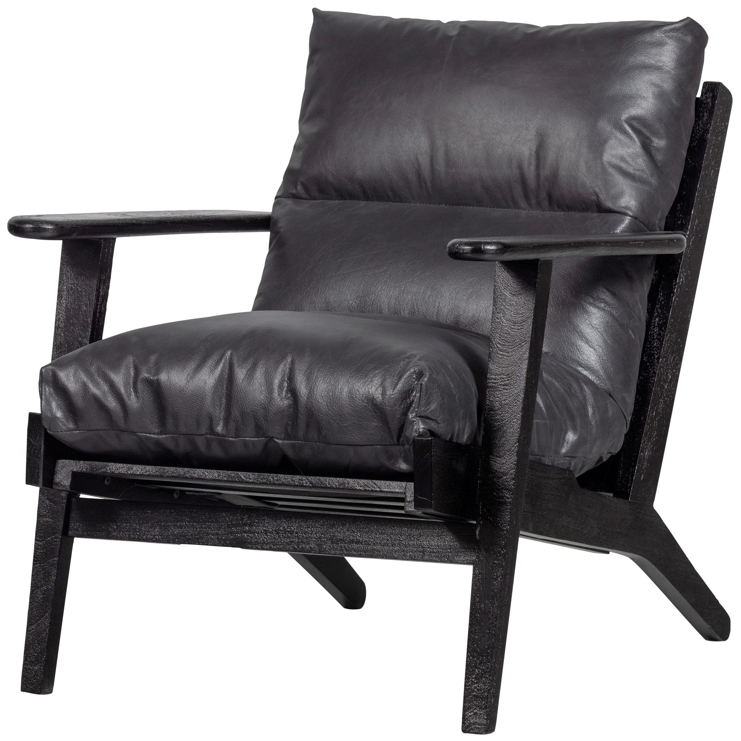 Livetastic Sessel Houston Schwarz 71x86x71 cm