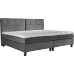 BOXSPRINGBETT 240/200 cm  in Grau  - Wengefarben/Grau, Trend, Holz/Textil (240/200cm) - Esposa