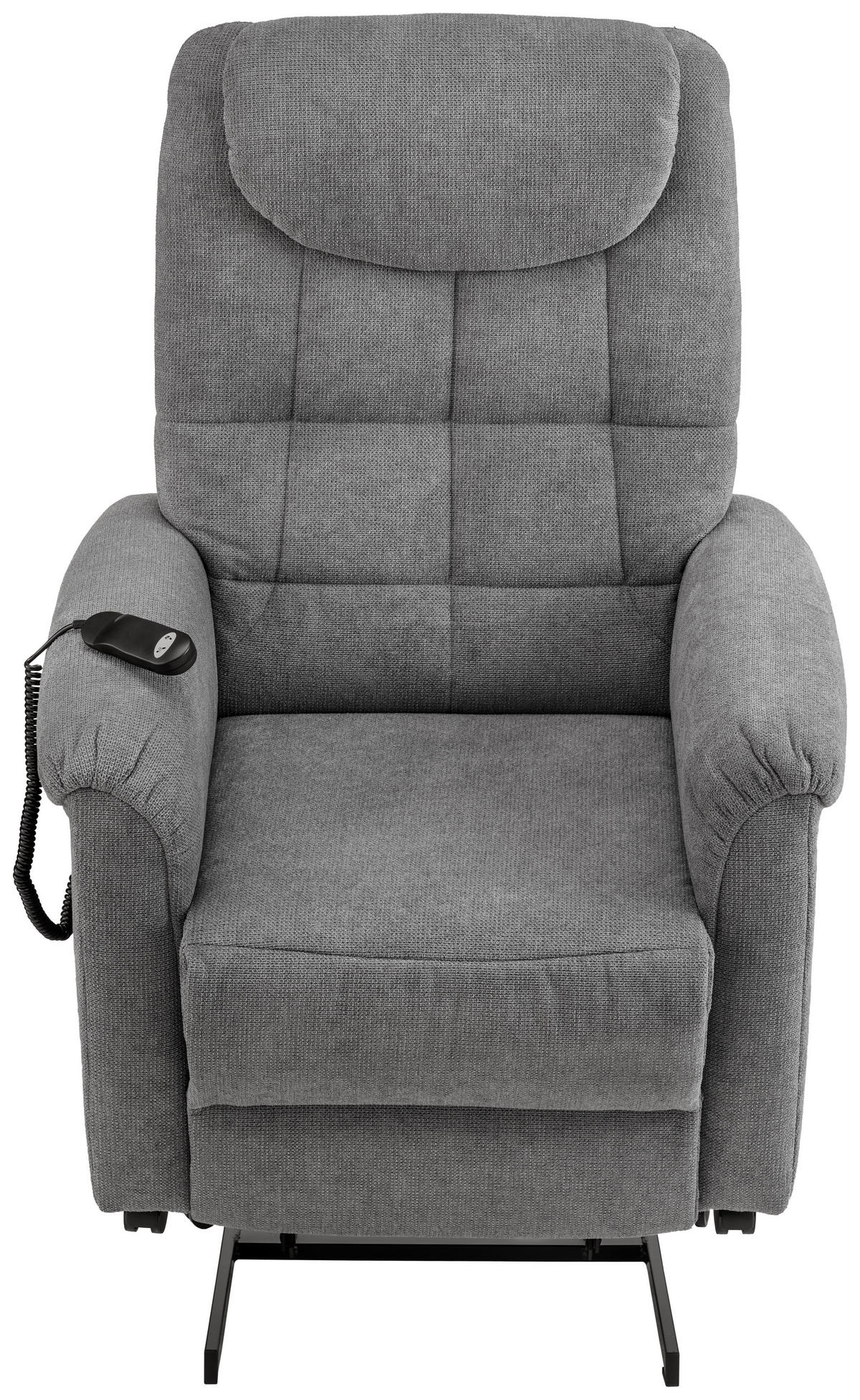 FOTELJA ZA GLEDANJE TELEVIZORA 83/113/92 cm , siva  - siva/crna, Konvencionalno, tekstil/plastika (83/113/92cm) - Xora