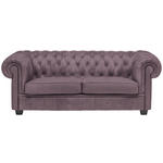 CHESTERFIELD-SOFA in Webstoff Mauve  - Wengefarben/Mauve, LIFESTYLE, Holz/Textil (206/76,5/96cm) - Landscape