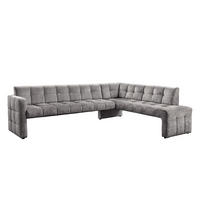 ROHOVÁ LAVICA, buk, cappuccino - čierna/cappuccino, Modern, drevo/kompozitné drevo (265/197cm) - Livetastic