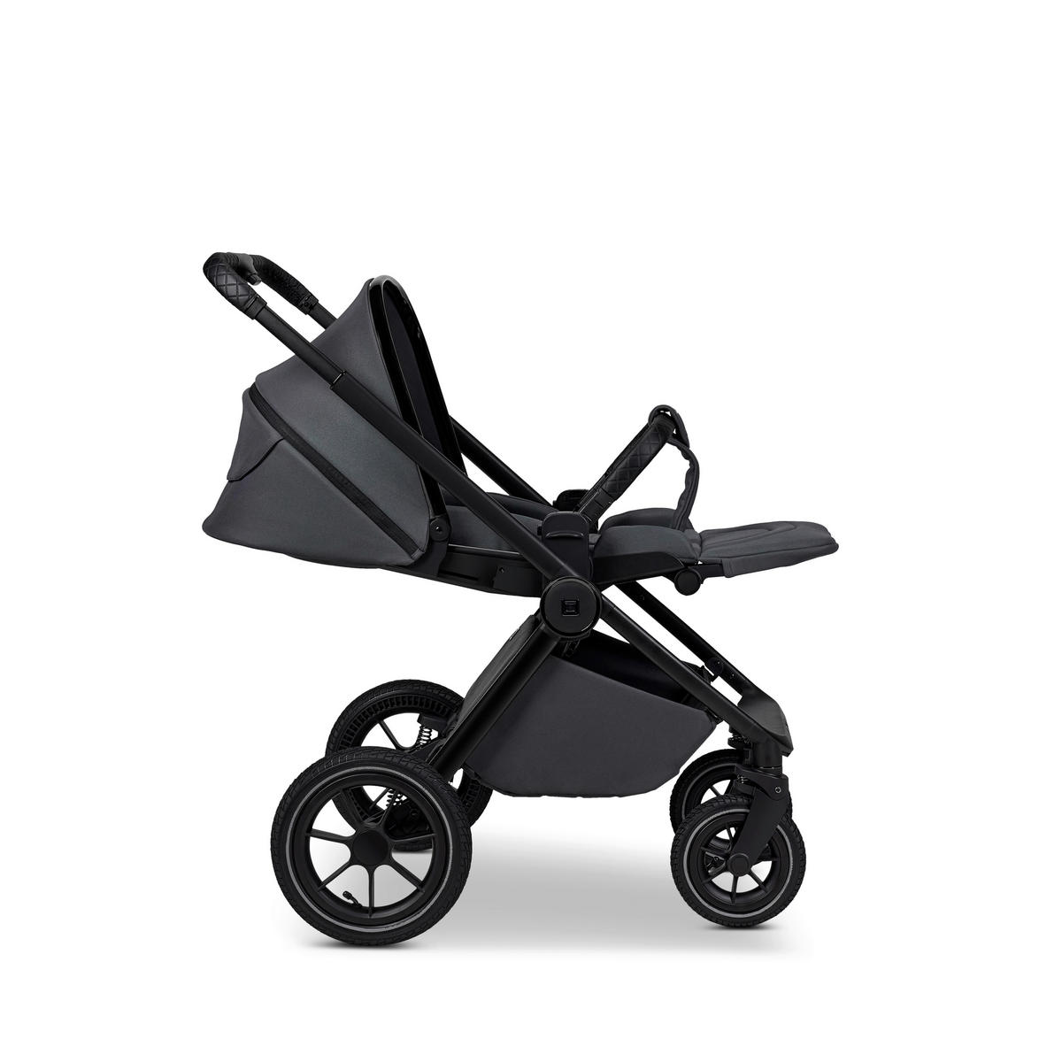 KOMBIKINDERWAGEN Gio+  - Anthrazit, Basics, Textil (103/60/125cm) - Moon Edition