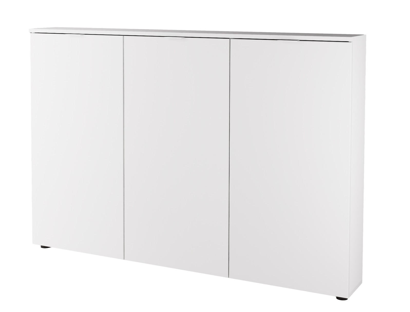 SCHUHSCHRANK Weiß  - Schwarz/Weiß, Design, Holzwerkstoff/Metall (100/103/22cm) - Livetastic