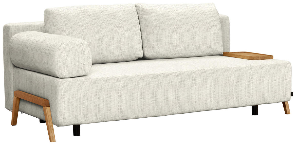 SCHLAFSOFA in Holz, Textil Ecru  - Ecru/Naturfarben, Design, Holz/Textil (211/88/102cm) - Niels Andersson