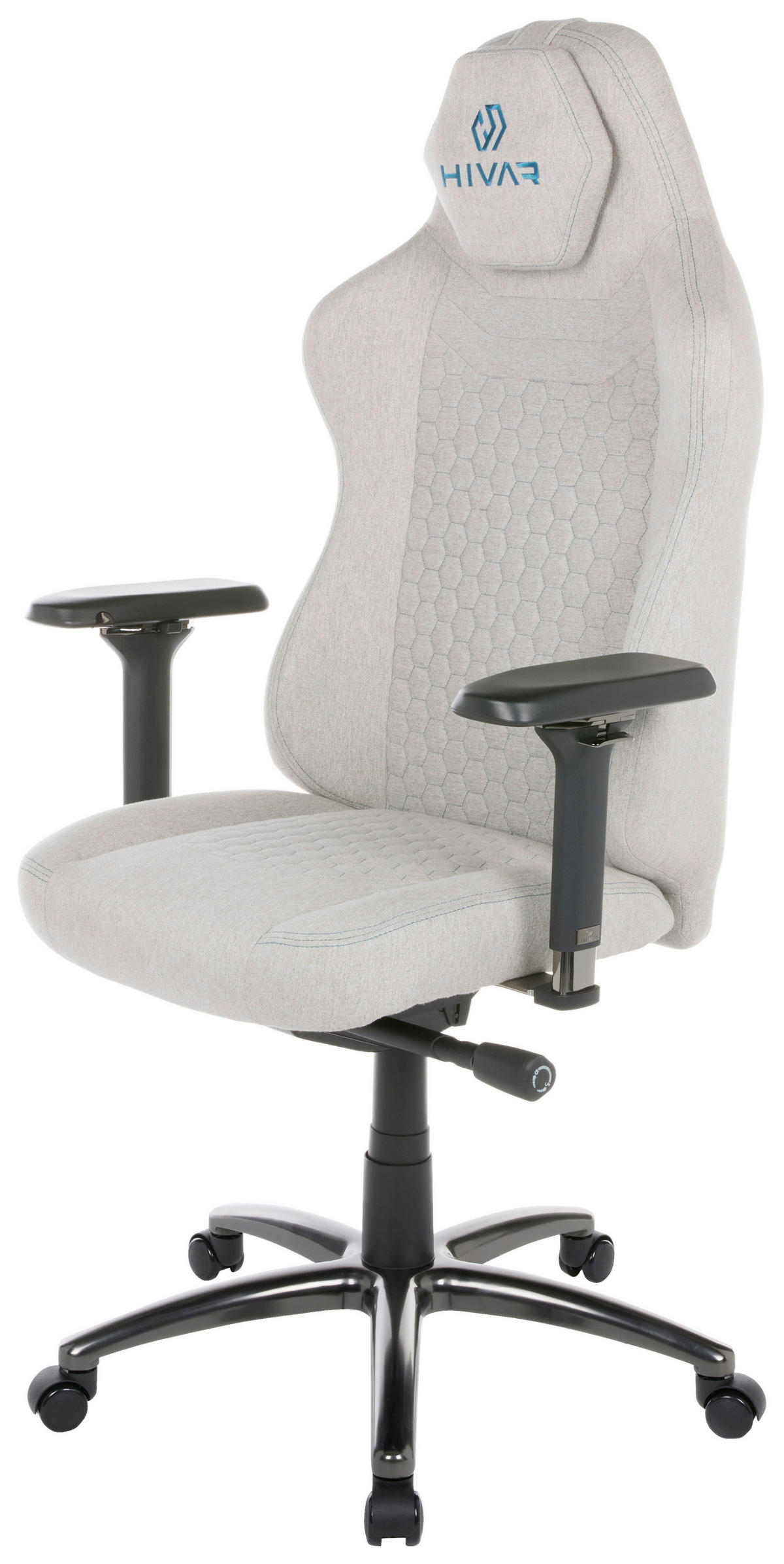 ORBICAL Smoke Obsidian Blau, Hellgrau, Schwarz Hochglanz Metall, Textil   - Blau/Schwarz Hochglanz, LIFESTYLE, Textil/Metall (79/142/77cm) - HIVAR