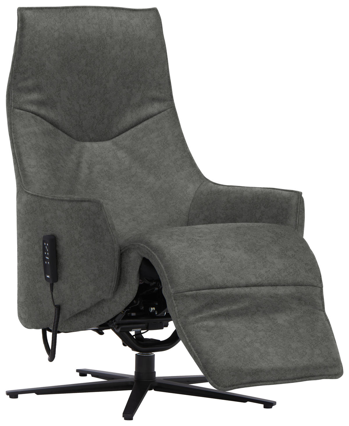 RELAXSESSEL in Leder Dunkelgrau  - Dunkelgrau/Anthrazit, Design, Leder/Metall (70/85/112cm) - Himolla Komfortklass