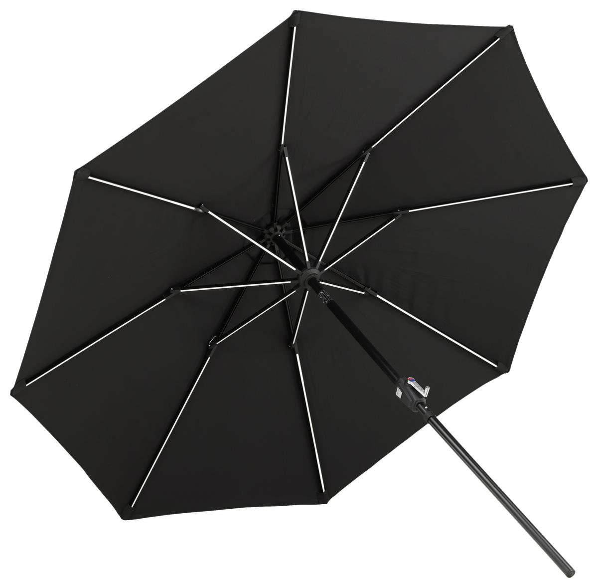 SONNENSCHIRM 270 cm  - Schwarz, KONVENTIONELL (270/241/270cm) - Gardenson