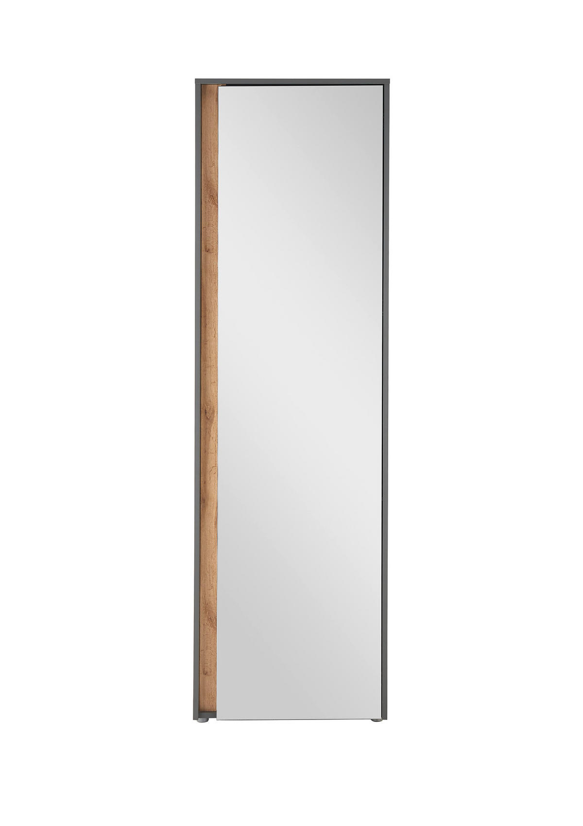GARDEROBENSCHRANK  in 60/200/40 cm  - Anthrazit/Eiche Wotan, Design, Glas/Holzwerkstoff (60/200/40cm) - Modante