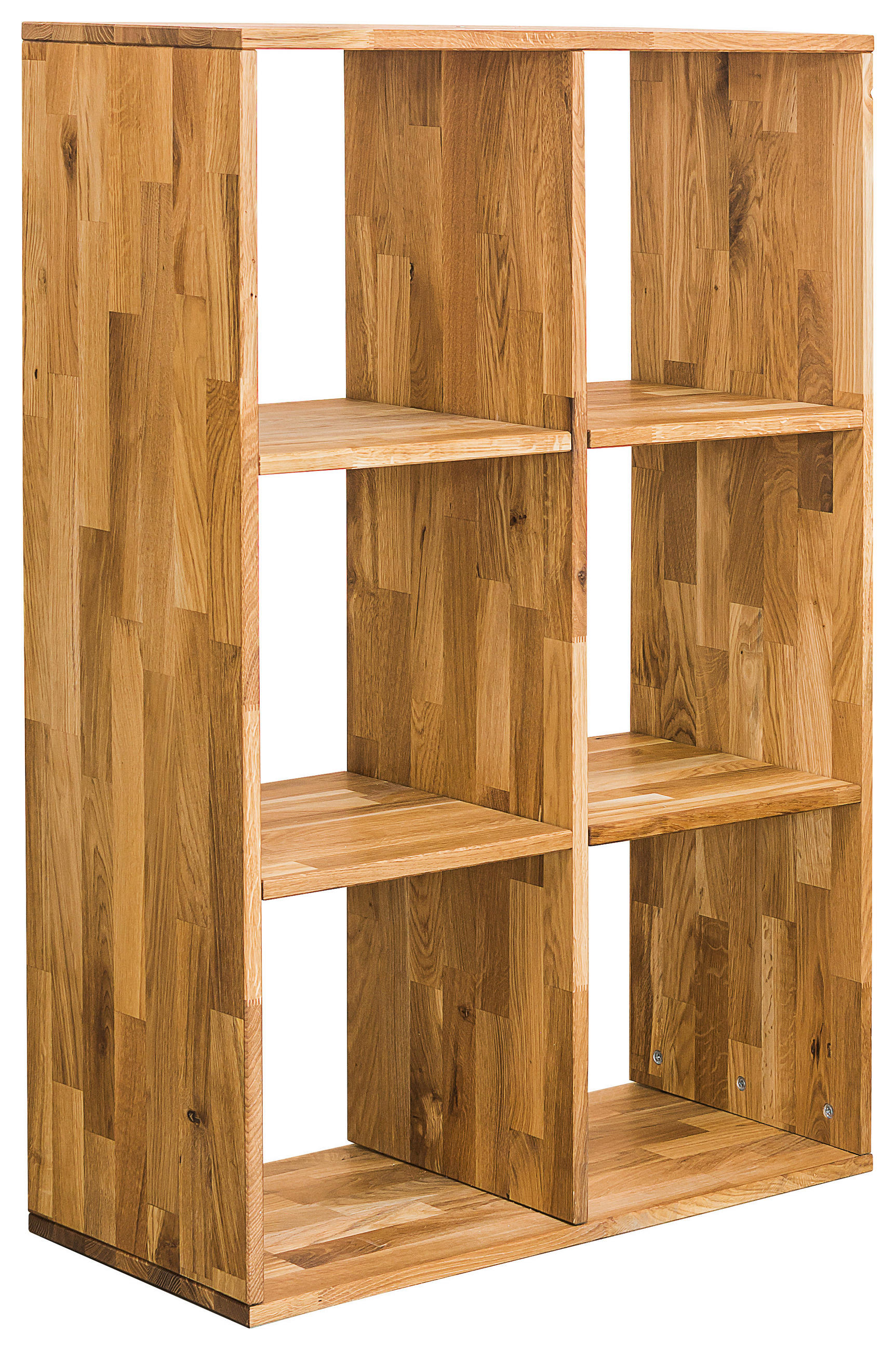 REGAL Wildeiche massiv Eichefarben  - Eichefarben, Natur, Holz (75,4/112,2/35cm) - Livetastic