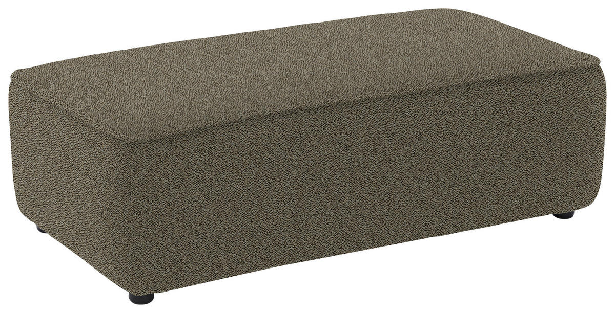 ECKSOFA in Flachgewebe Sandfarben  341/164 cm  - Sandfarben/Schwarz, Design, Kunststoff/Textil (341/164cm) - W.Schillig