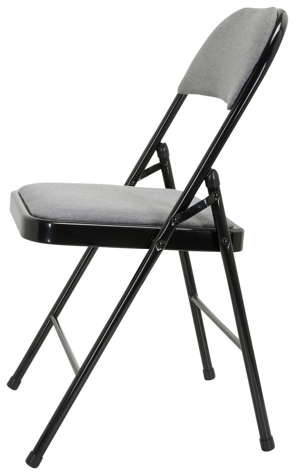 KLAPPSTUHL in Metall, Textil Schwarz, Hellgrau  - Hellgrau/Schwarz, Basics, Textil/Metall (44/80/49cm) - MID.YOU