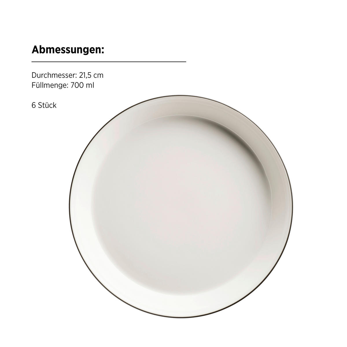 TAFELSERVICE Sita 12-teilig  - Schwarz/Weiß, Trend, Keramik - Mäser