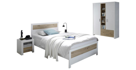 JUGENDZIMMER - Weiß/Eiche Artisan, KONVENTIONELL, Holzwerkstoff (120/200cm) - Xora