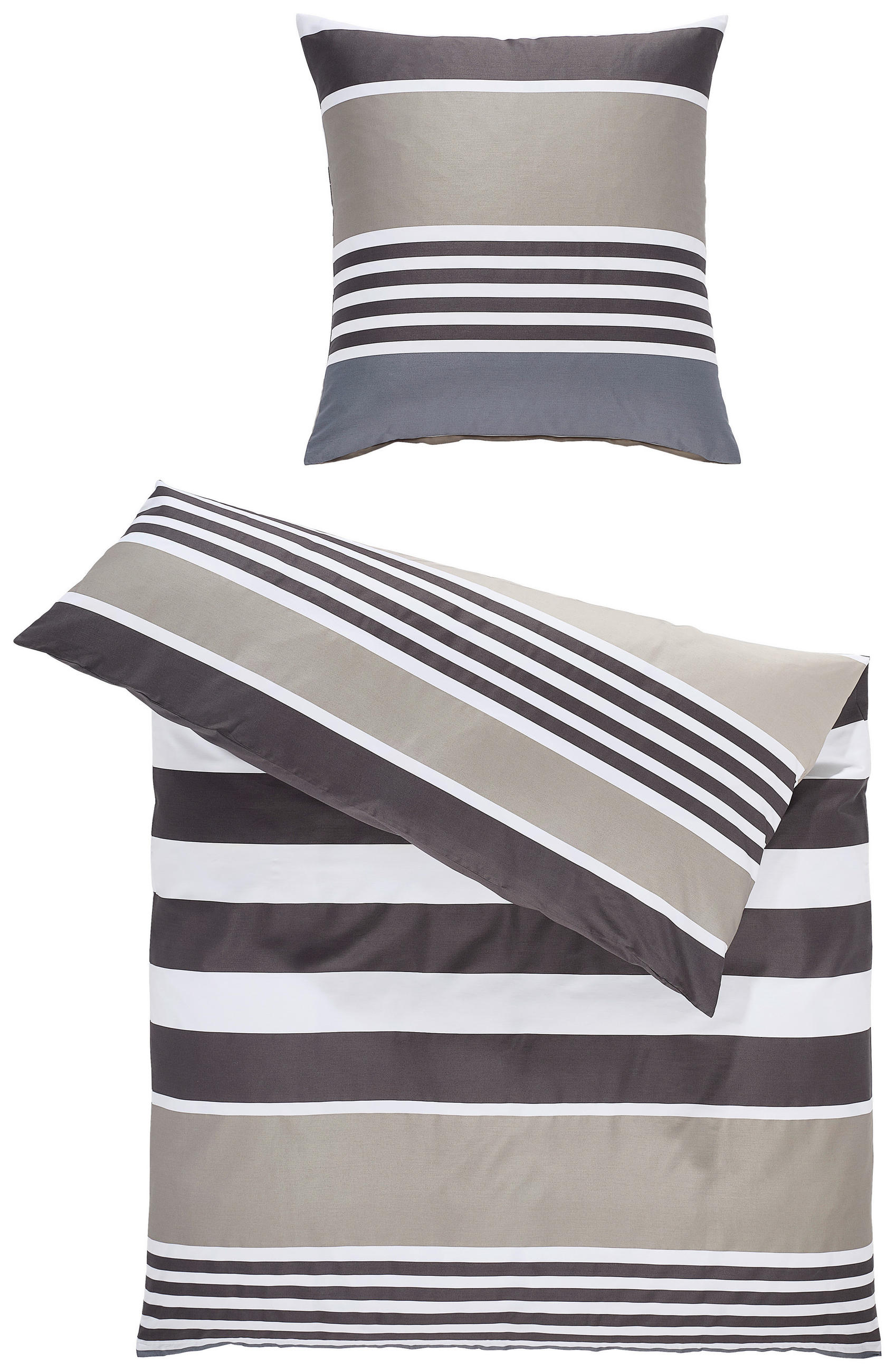 BETTWÄSCHE Makosatin 155/200 cm  - Braun, Design, Textil (155/200cm) - Janine