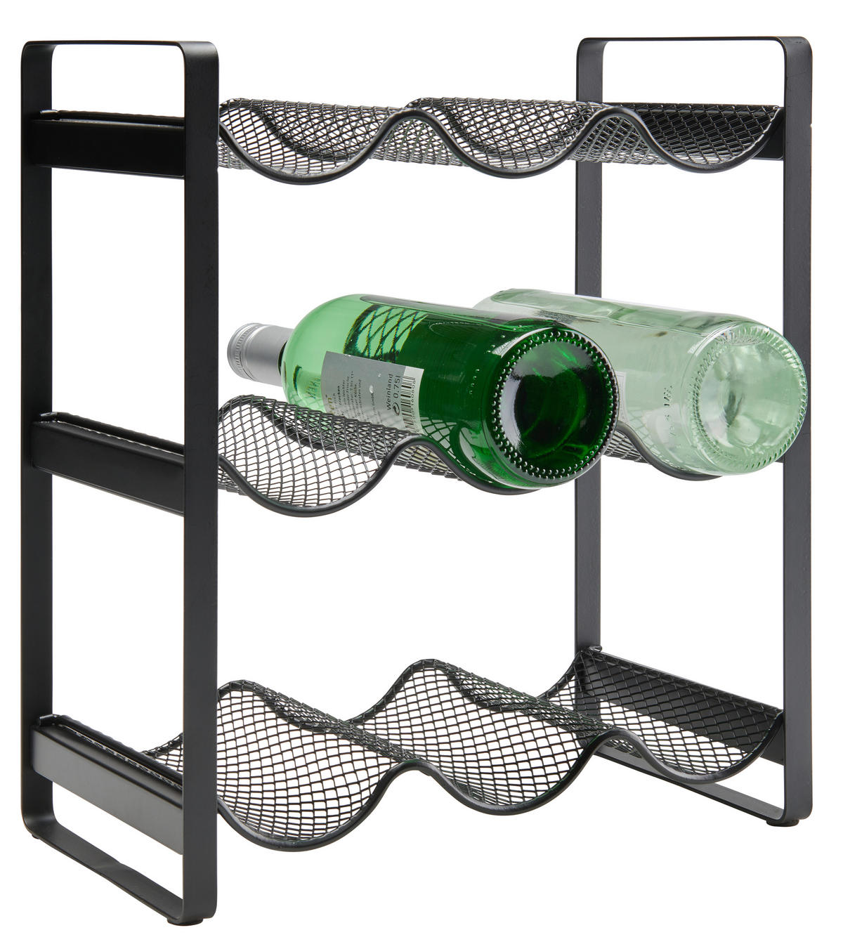 FLASCHENREGAL  - Schwarz, Design, Kunststoff/Metall (32/18/36,7cm) - Homeware Profession.