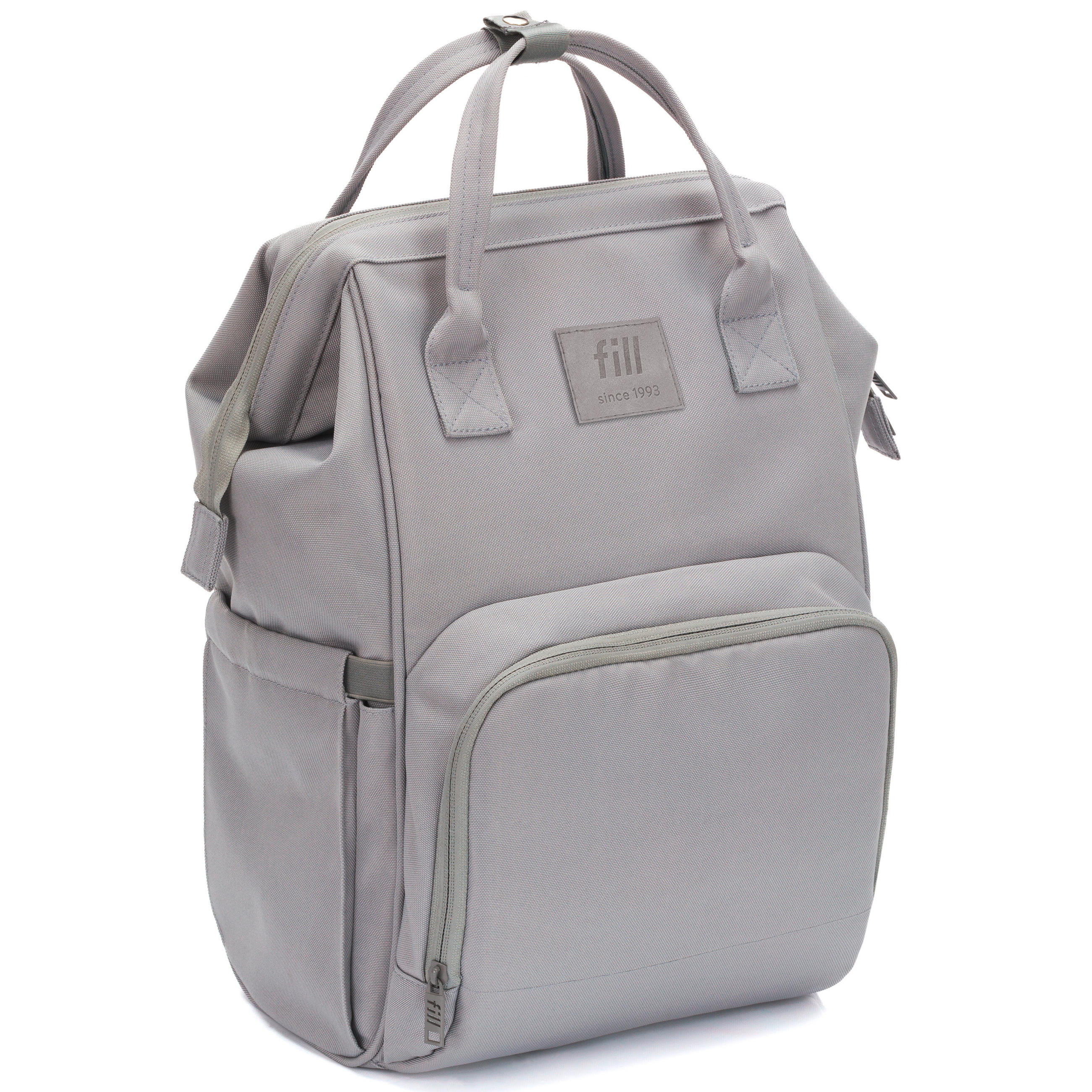 RUKSAK ZA PREVIJANJE - siva/svijetlo siva, Basics, tekstil/plastika (27/18/42cm) - Fillikid