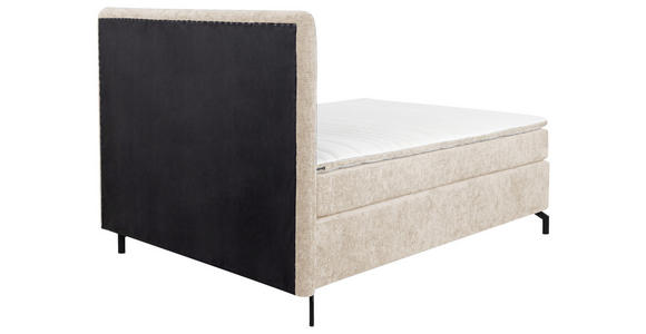 BOXSPRINGBETT 140/200 cm  in Kaschmir  - Kaschmir/Schwarz, Design, Textil/Metall (140/200cm) - Esposa